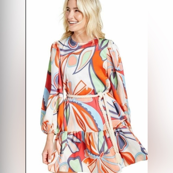 Alexis Dresses & Skirts - Alexis Multicolor Long Sleeve Dress Size Small